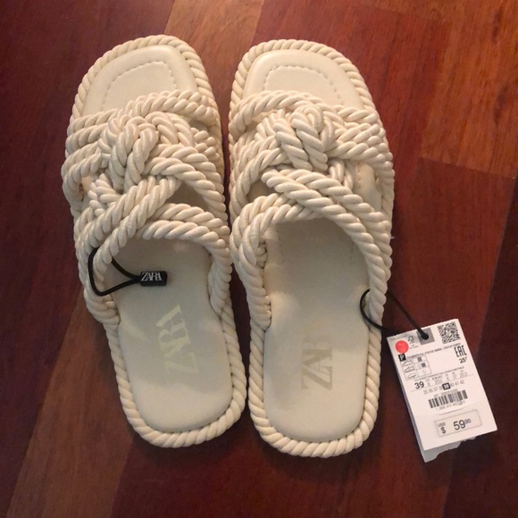 Zara Rope Sandals SZ 8